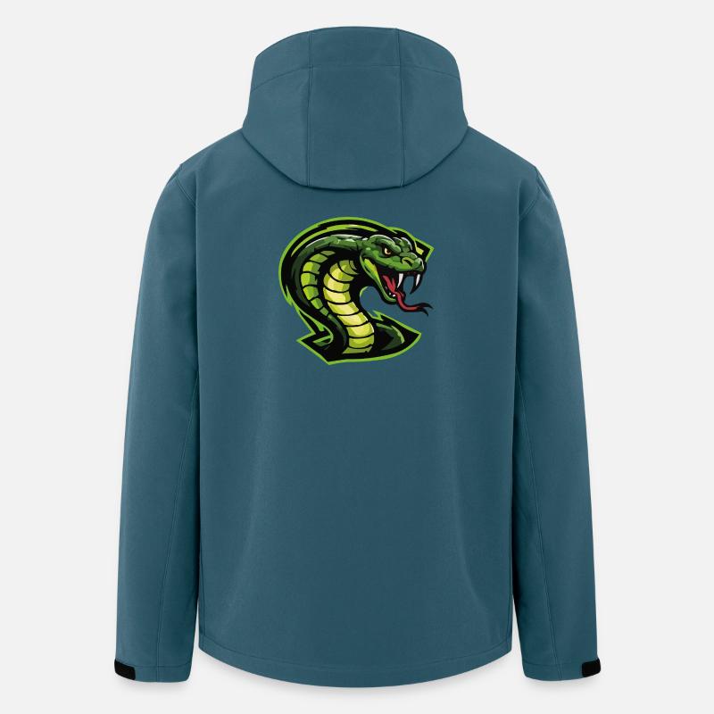 Green Cobra Head Illustration - Men’s Recycled Softshell Jacket by Stanley/Stella - stargazer
