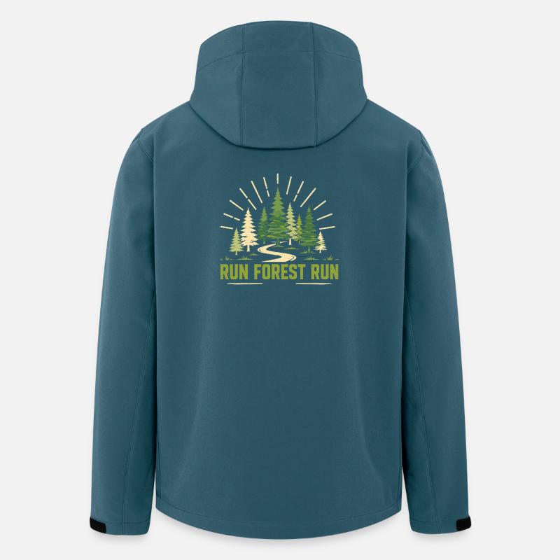 Trailrunning – Run Forest Run - Recycelte Männer Softshell-Jacke von Stanley/Stella - Dunkles Petrol