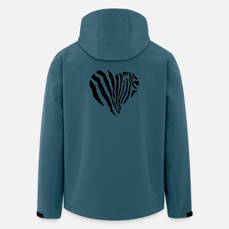 Zebra-Muster - Recycelte Männer Softshell-Jacke von Stanley/Stella - Dunkles Petrol