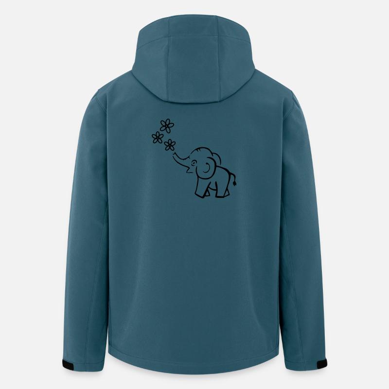 elefant blumen lustig - Recycelte Männer Softshell-Jacke von Stanley/Stella - Dunkles Petrol