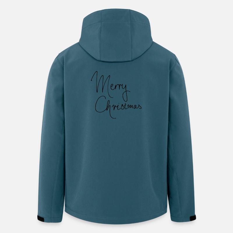 joyeux Noël - Veste softshell homme en polyester recyclé Stanley/Stella - bleu pétrole foncé