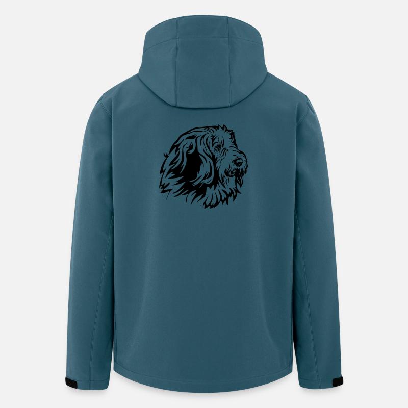 Bearded Collie Kopf - Recycelte Männer Softshell-Jacke von Stanley/Stella - Dunkles Petrol
