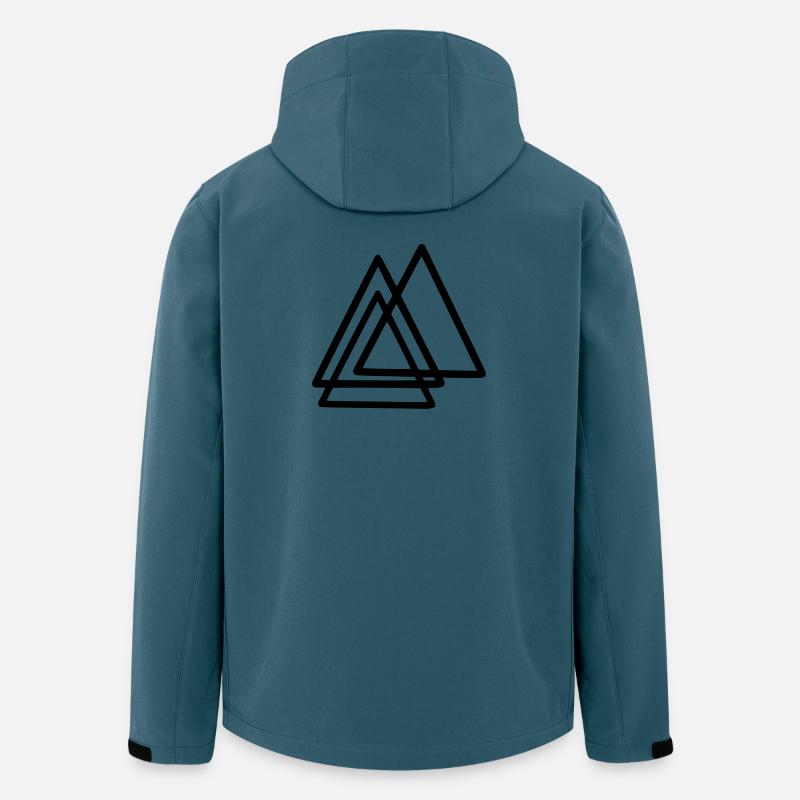 Formen - Dreiecke - Recycelte Männer Softshell-Jacke von Stanley/Stella - Dunkles Petrol