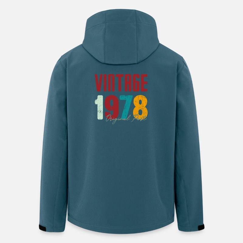 Millésime 1978 Partie originale - Veste softshell homme en polyester recyclé Stanley/Stella - bleu pétrole foncé
