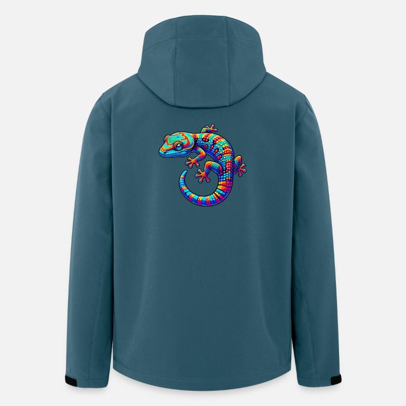 Gecko - Recycelte Männer Softshell-Jacke von Stanley/Stella - Dunkles Petrol