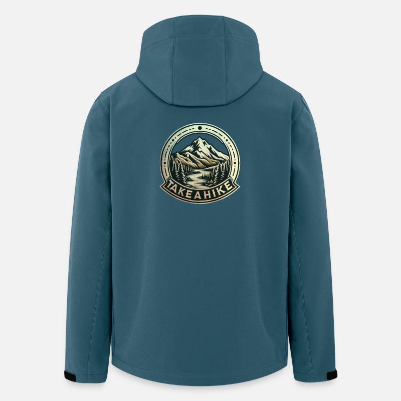 Machen Sie eine Wanderung! - Recycelte Männer Softshell-Jacke von Stanley/Stella - Dunkles Petrol