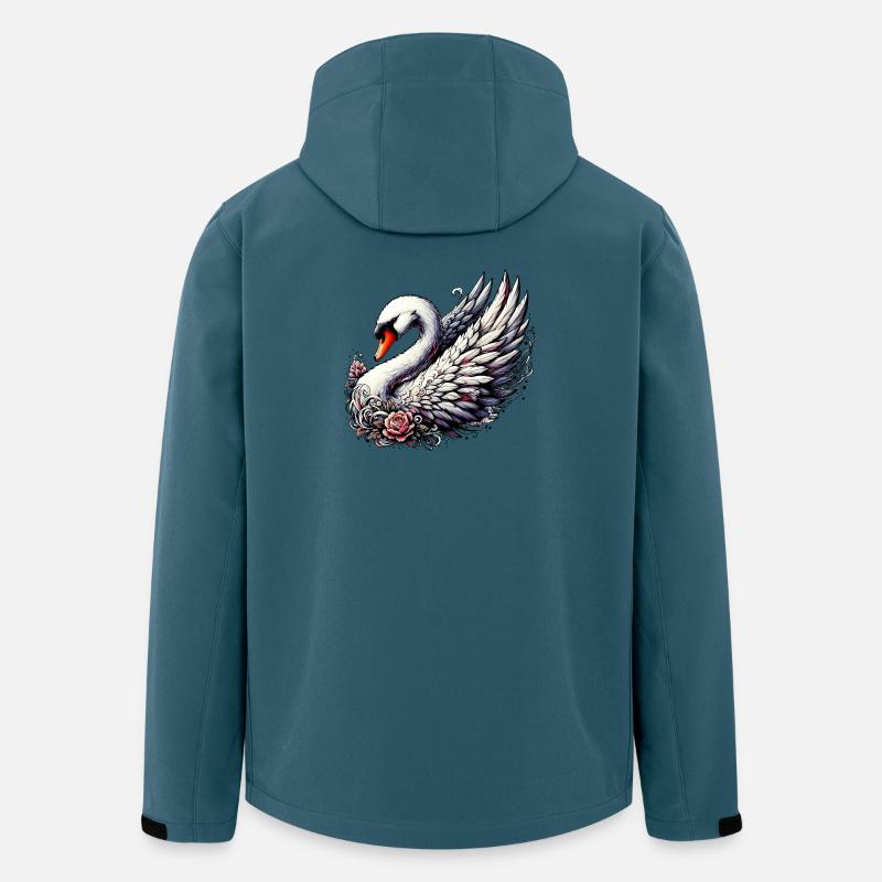 Schwan - Recycelte Männer Softshell-Jacke von Stanley/Stella - Dunkles Petrol