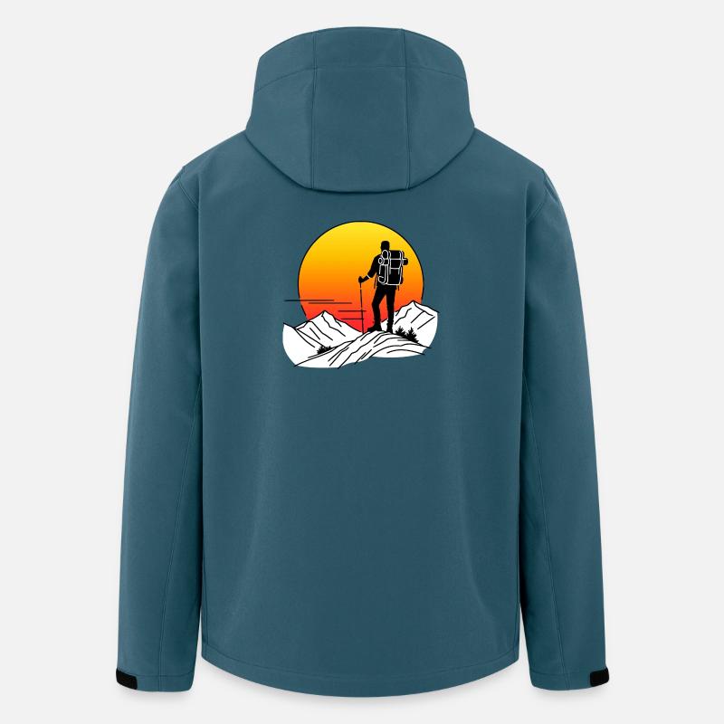 Wandern 1 - Recycelte Männer Softshell-Jacke von Stanley/Stella - Dunkles Petrol
