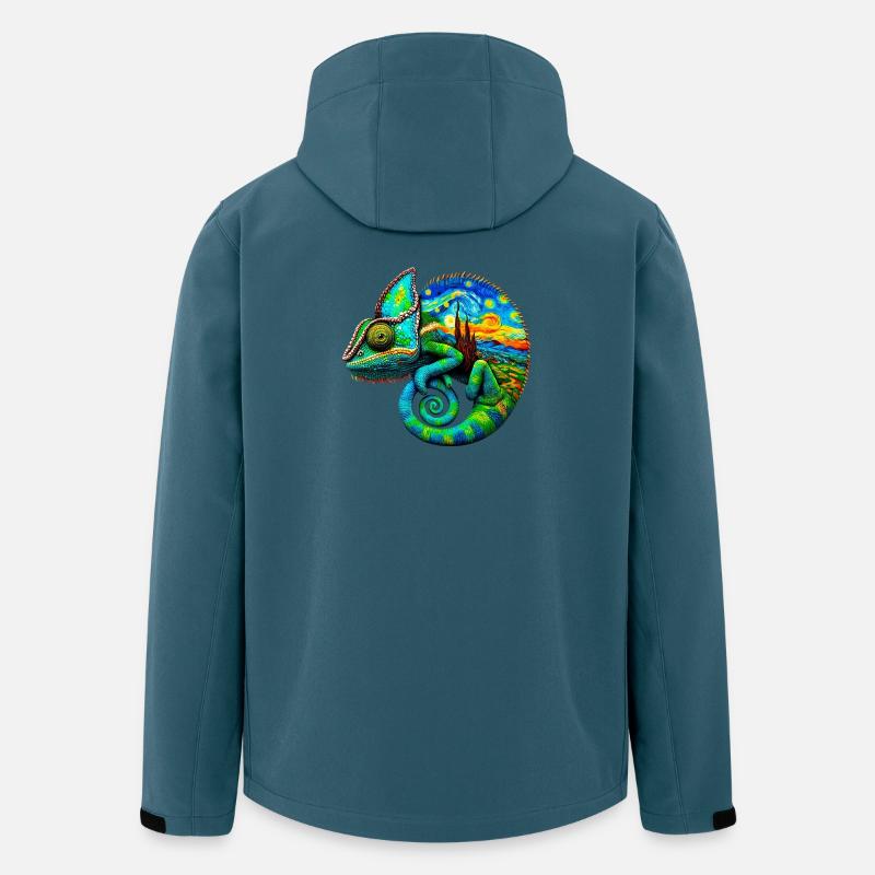 Van Gogh Chamäleon - Recycelte Männer Softshell-Jacke von Stanley/Stella - Dunkles Petrol