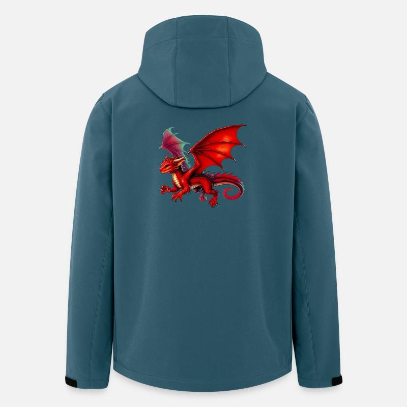 Drache - Recycelte Männer Softshell-Jacke von Stanley/Stella - Dunkles Petrol