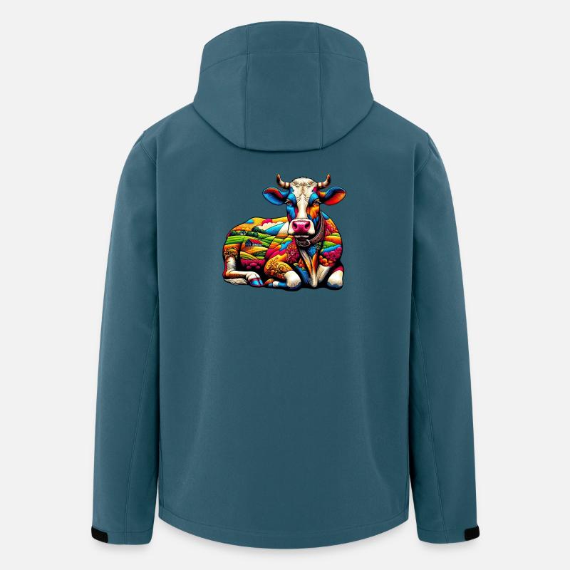 Kuh - Recycelte Männer Softshell-Jacke von Stanley/Stella - Dunkles Petrol