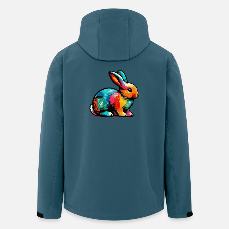 Kaninchen - Recycelte Männer Softshell-Jacke von Stanley/Stella - Dunkles Petrol