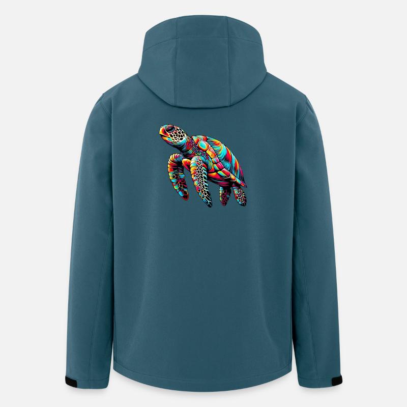 Tortue - Veste softshell homme en polyester recyclé Stanley/Stella - bleu pétrole foncé