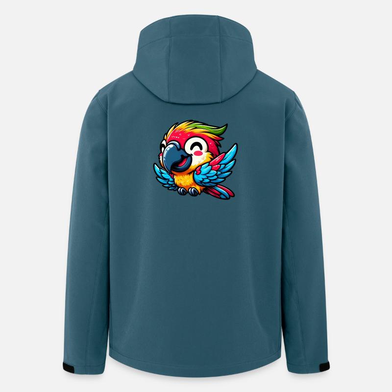 Papagei - Recycelte Männer Softshell-Jacke von Stanley/Stella - Dunkles Petrol