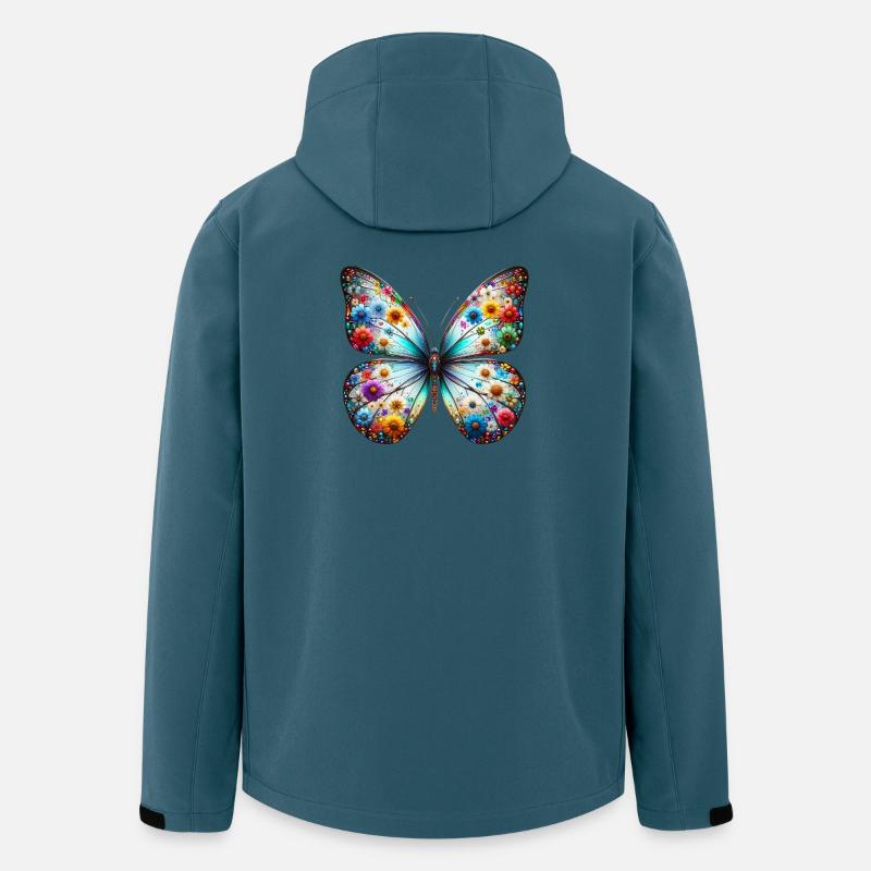 Papillon - Veste softshell homme en polyester recyclé Stanley/Stella - bleu pétrole foncé