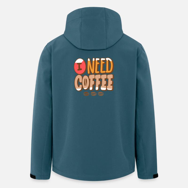 Kaffee, Kaffeeventilator, Kaffeebohne - Recycelte Männer Softshell-Jacke von Stanley/Stella - Dunkles Petrol