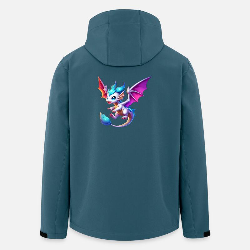 Drache - Recycelte Männer Softshell-Jacke von Stanley/Stella - Dunkles Petrol