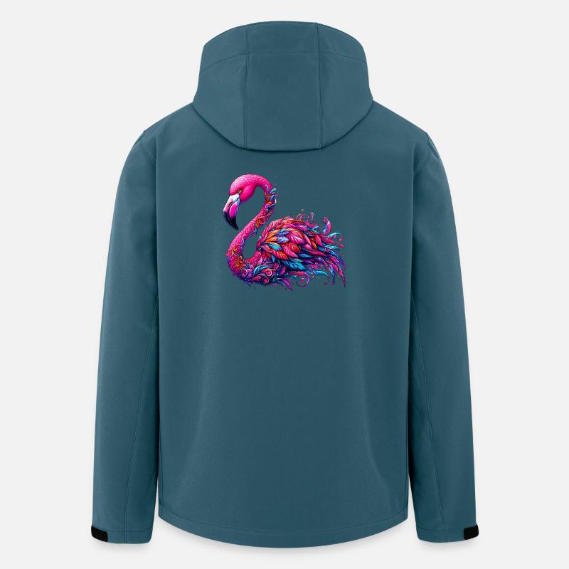 Flamingo - Recycelte Männer Softshell-Jacke von Stanley/Stella - Dunkles Petrol