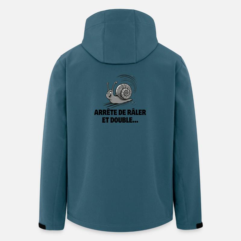 Führerschein, Schnecke, Geschwindigkeit - Recycelte Männer Softshell-Jacke von Stanley/Stella - Dunkles Petrol