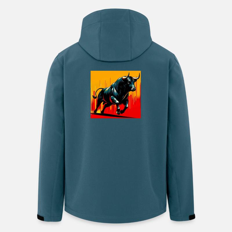 Stier - Recycelte Männer Softshell-Jacke Discoverer von Stanley/Stella - Dunkles Petrol