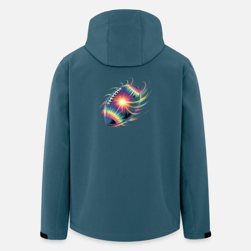 Neon-Football Farbexplosion - Recycelte Männer Softshell-Jacke von Stanley/Stella - Dunkles Petrol