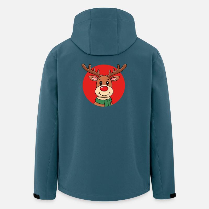 Rentier Weihnachten - Recycelte Männer Softshell-Jacke von Stanley/Stella - Dunkles Petrol