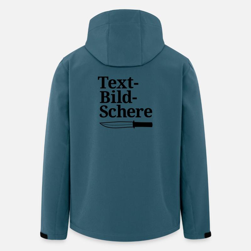 Text-Bild-Schere - Recycelte Männer Softshell-Jacke von Stanley/Stella - Dunkles Petrol