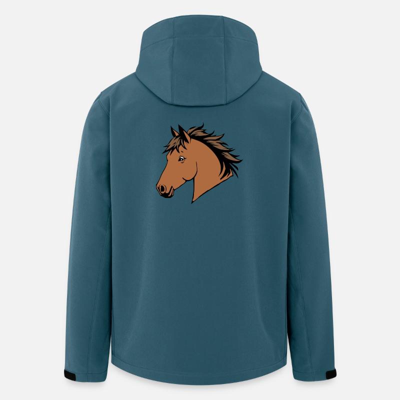 Pferde T-shirt Geschenk Reiter  - Recycelte Männer Softshell-Jacke von Stanley/Stella - Dunkles Petrol
