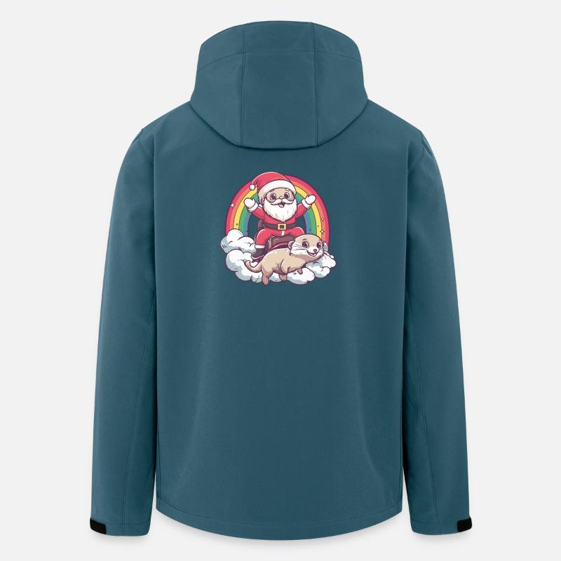 Erdmännchen Weihnachtsmann Weihnachten - Recycelte Männer Softshell-Jacke von Stanley/Stella - Dunkles Petrol