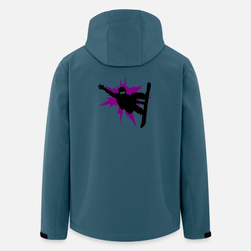 Snowboarding - Recycelte Männer Softshell-Jacke von Stanley/Stella - Dunkles Petrol