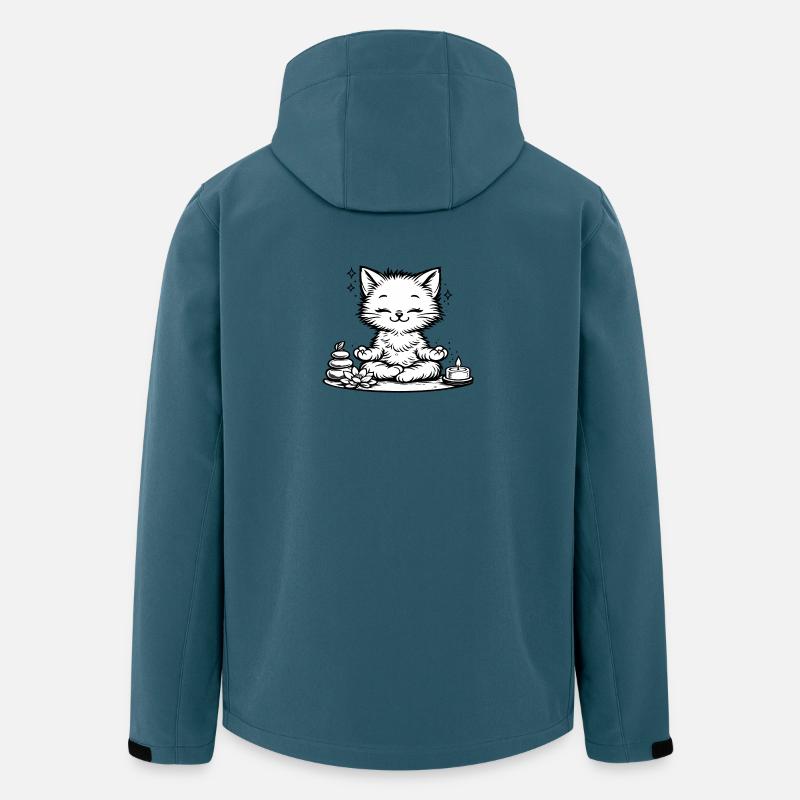 Zen-Kätzchen  - Recycelte Männer Softshell-Jacke von Stanley/Stella - Dunkles Petrol