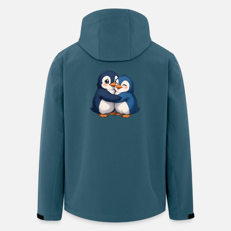 Kuschelige Pinguin-Umarmung - Recycelte Männer Softshell-Jacke von Stanley/Stella - Dunkles Petrol