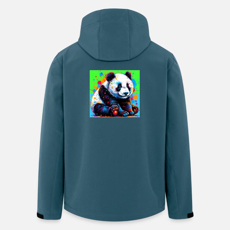 Panda - Recycelte Männer Softshell-Jacke von Stanley/Stella - Dunkles Petrol