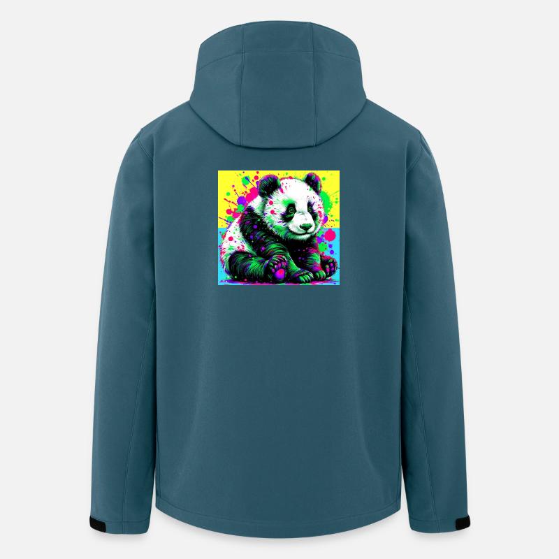Panda - Recycelte Männer Softshell-Jacke von Stanley/Stella - Dunkles Petrol
