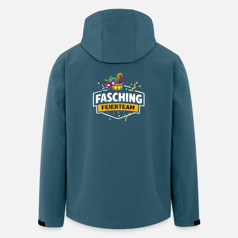 Fasching Feierteam Masken & Trommel - Recycelte Männer Softshell-Jacke von Stanley/Stella - Dunkles Petrol