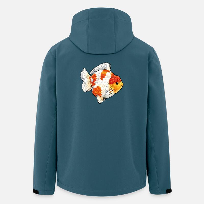 Shogun Thai Oranda Fancy Goldfish - Recycelte Männer Softshell-Jacke von Stanley/Stella - Dunkles Petrol