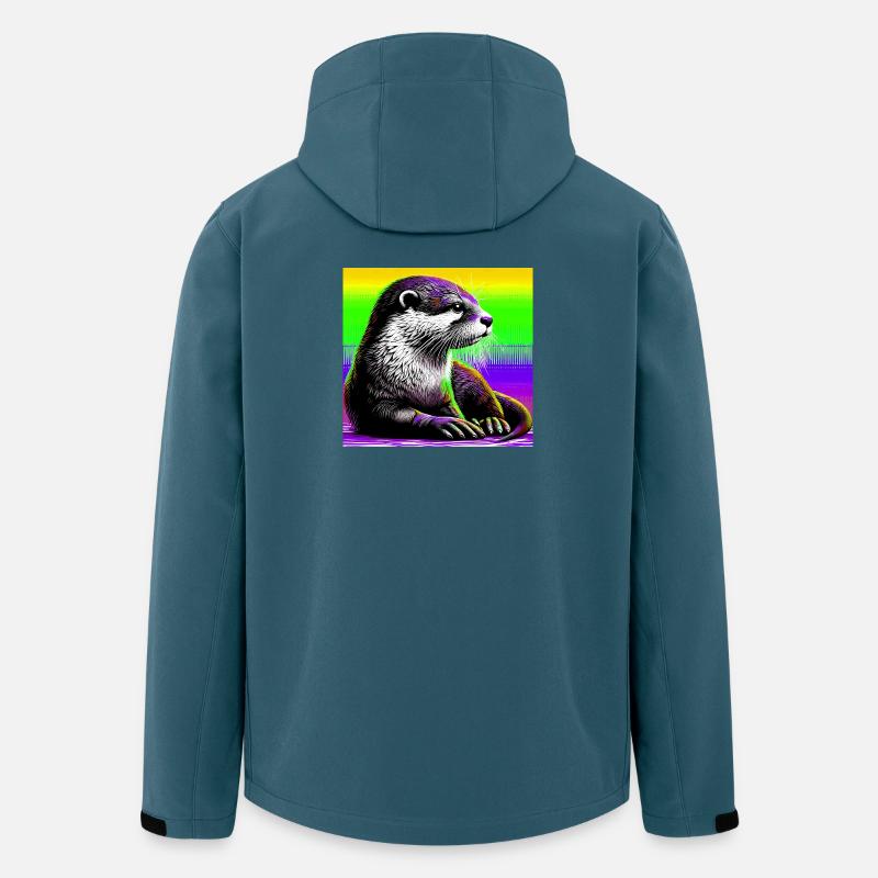 loutre - Veste softshell homme en polyester recyclé Stanley/Stella - bleu pétrole foncé