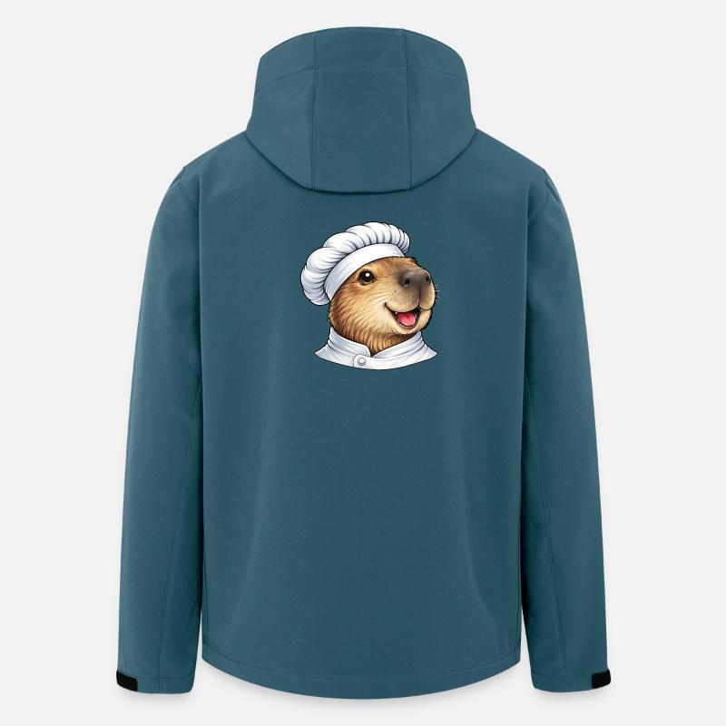 Cute Capybara Chef Cartoon - Men’s Recycled Softshell Jacket by Stanley/Stella - stargazer