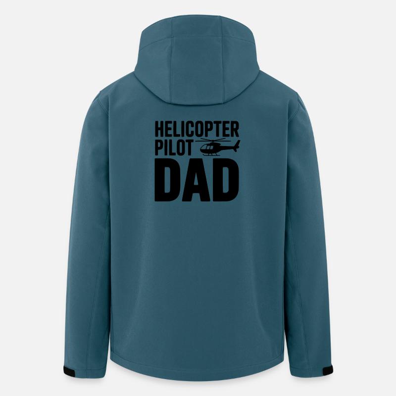 Hubschrauberpilot-Vater - Recycelte Männer Softshell-Jacke von Stanley/Stella - Dunkles Petrol