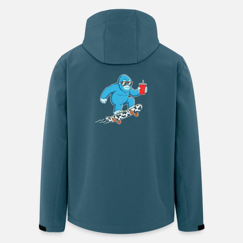 Blauer Yeti Skate & Drink - Recycelte Männer Softshell-Jacke von Stanley/Stella - Dunkles Petrol