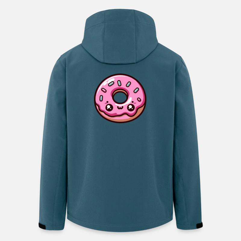 Kawaii Candy Pink Donut - Recycelte Männer Softshell-Jacke von Stanley/Stella - Dunkles Petrol
