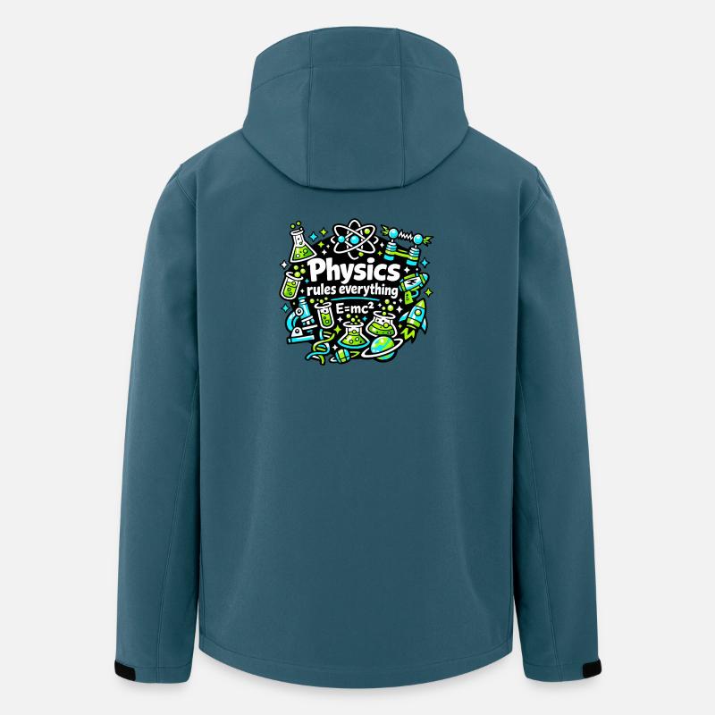 Physik regelt alles - Recycelte Männer Softshell-Jacke von Stanley/Stella - Dunkles Petrol