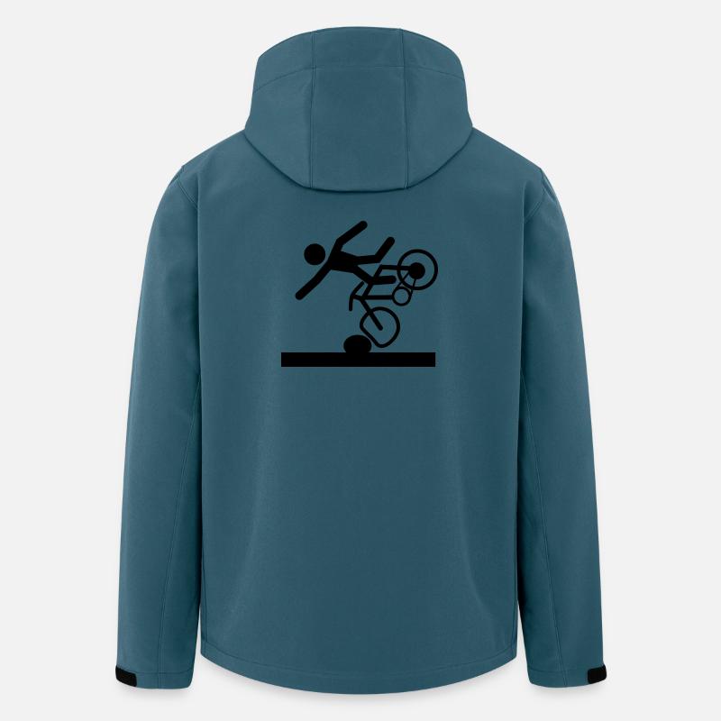 PictoVélo - Recycelte Männer Softshell-Jacke von Stanley/Stella - Dunkles Petrol