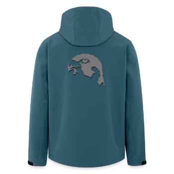 Falke - Recycelte Männer Softshell-Jacke von Stanley/Stella - Dunkles Petrol - Hinten - AI Model Male 185 light (185cm)