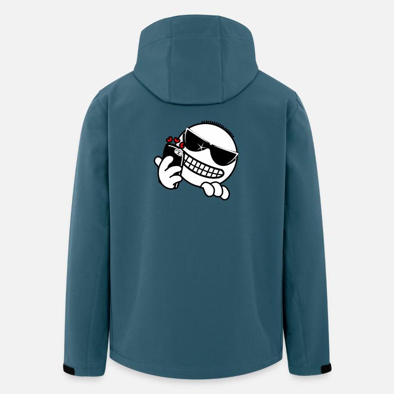 Hacker mit Telefon - Recycelte Männer Softshell-Jacke von Stanley/Stella - Dunkles Petrol