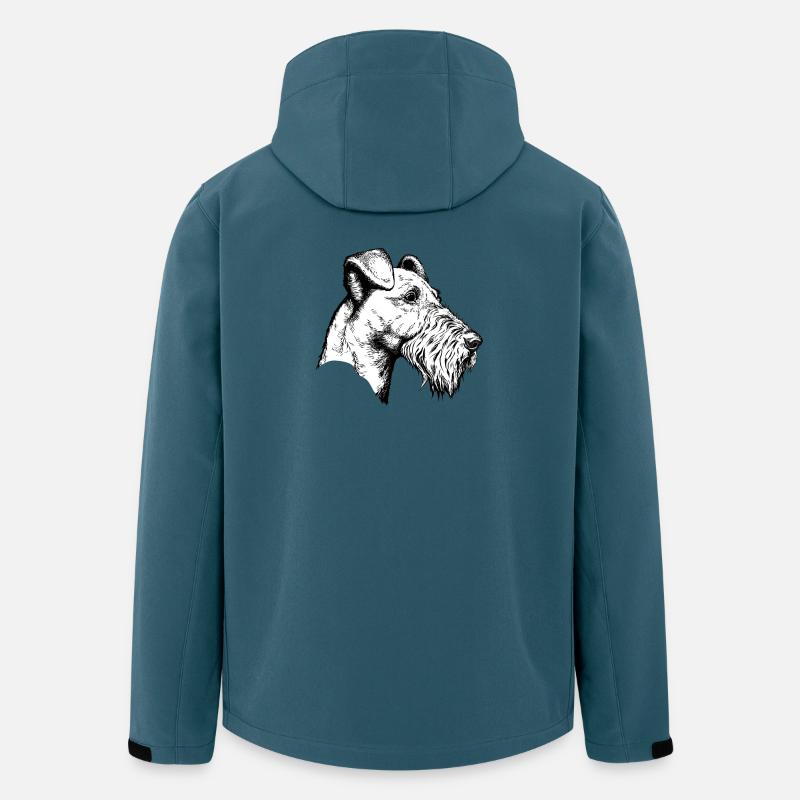 Irish Terrier Portrait - Recycelte Männer Softshell-Jacke von Stanley/Stella - Dunkles Petrol