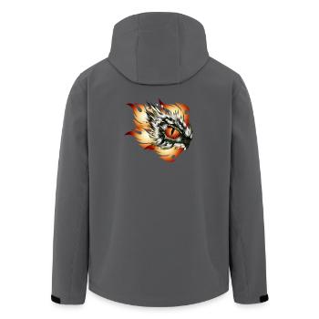 Tatouage de l’œil magique d’un dragon en flammes - Veste softshell homme en polyester recyclé Stanley/Stella - bleu pétrole foncé - Dos - AI Model Male 185 light (185cm)