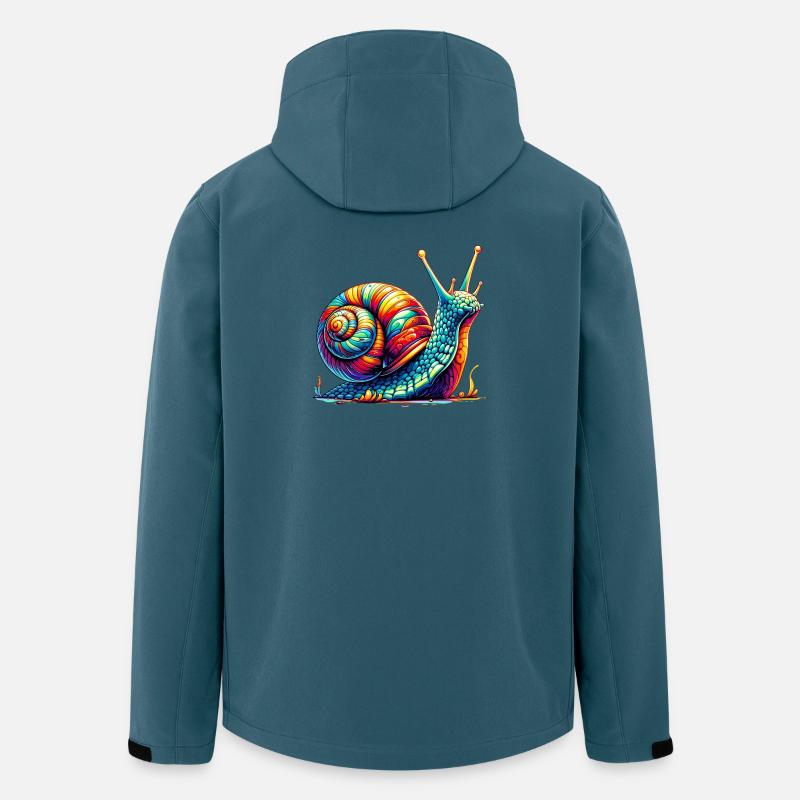 Escargot - Veste softshell homme en polyester recyclé Stanley/Stella - bleu pétrole foncé
