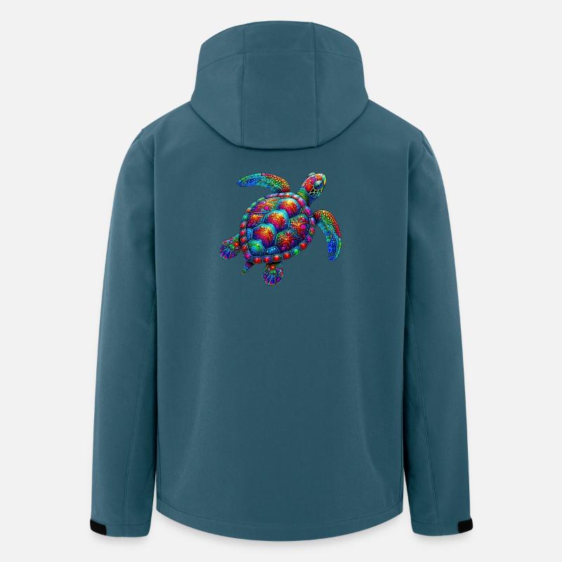 Schildkröte - Recycelte Männer Softshell-Jacke von Stanley/Stella - Dunkles Petrol