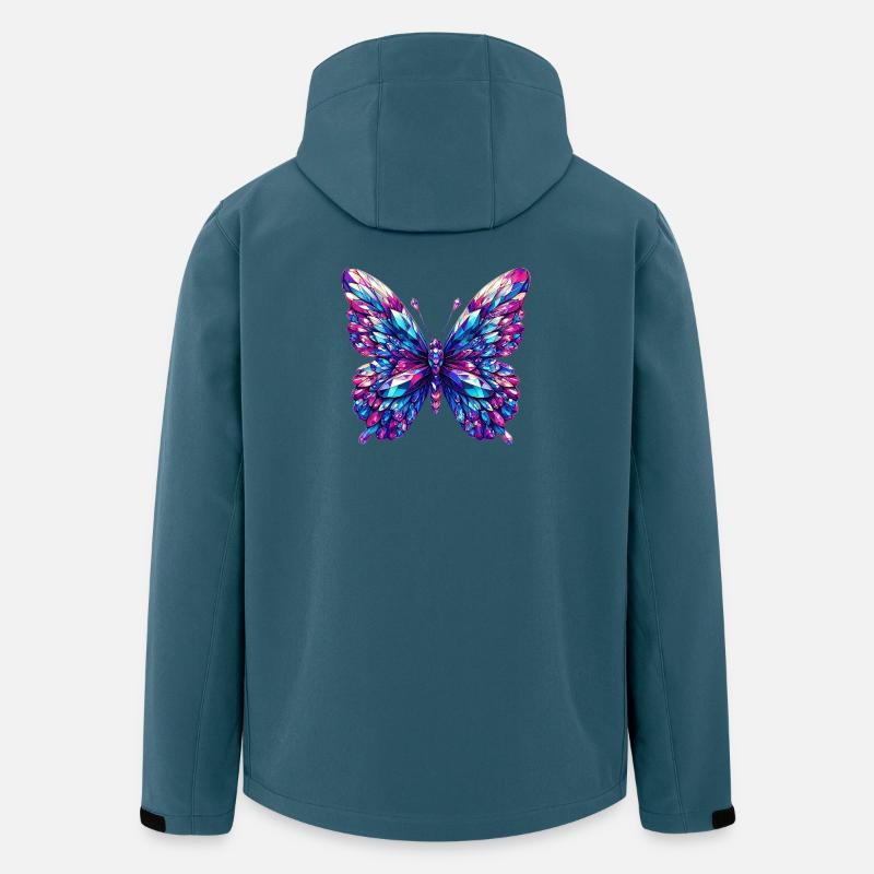 Kristall-Schmetterling - Recycelte Männer Softshell-Jacke von Stanley/Stella - Dunkles Petrol